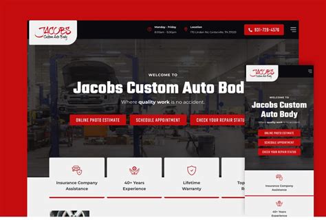 auto body website design